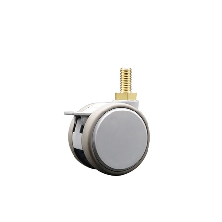 Service Caster 2.375 Inch MRI Safe Caster with Brake, 12mm Threaded Stem SCC-TS02S60-TPR-GRY-B-M12X22-MRI